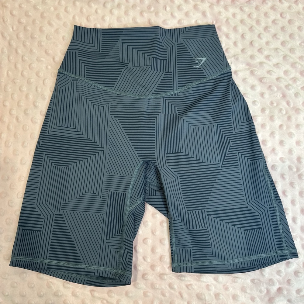 Gymshark Blue Geometric Women's Bike Shorts